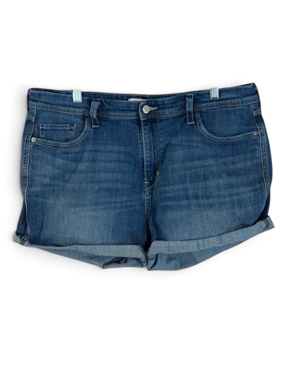 Levi's Classic Rolled Cuff Blue Jean Stretch Shorts